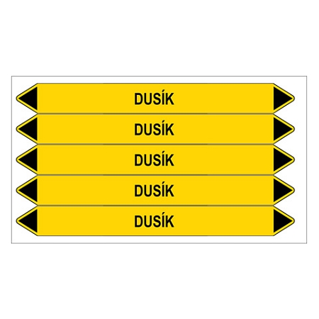 Značení potrubí, dusík,5 ks, 150 × 12 mm